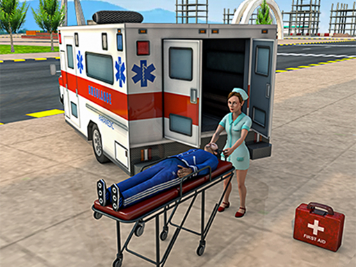 Screenshot of Ambulance Rescue Hospital Game available on Infinite Chef Online